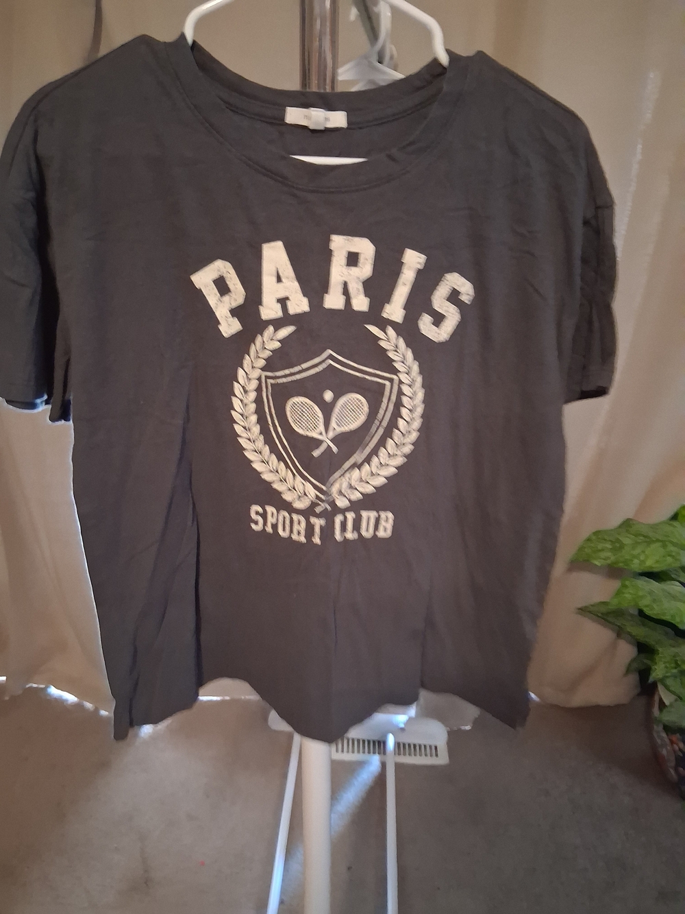 Maurices Charcoal Gray 'Paris Sport Club' Graphic Tee